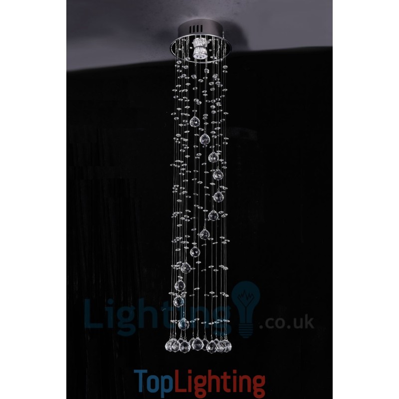 1 Light Cheap Modern K9 Crystal Round Flush Mount Ceiling Light