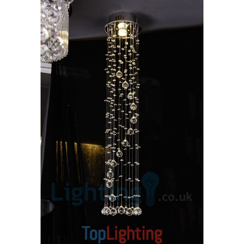 1 Light Cheap Modern K9 Crystal Round Flush Mount Ceiling Light