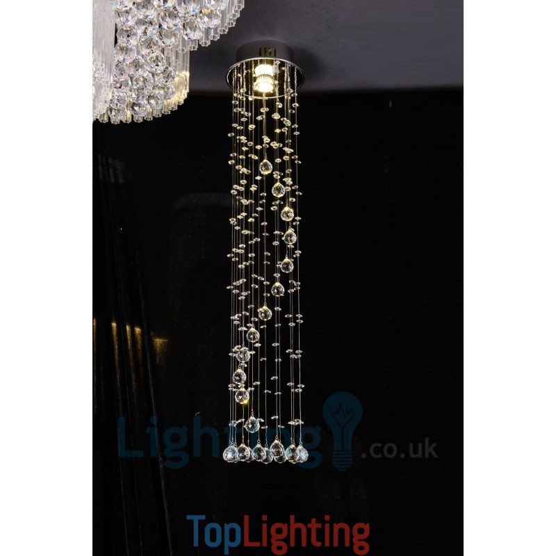 1 Light Cheap Modern K9 Crystal Round Flush Mount Ceiling Light