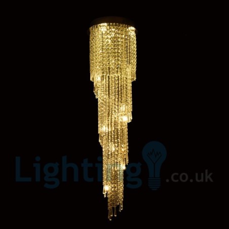 4 x GU10 + 8 x G4 150CM Long Crystal Drop Light Modern K9 Crystal Round Flush Mount Ceiling Light 4 x GU10 + 8 x G4 150CM Long Crystal Drop Light Modern K9 Crystal Round Flush Mount Ceiling Light