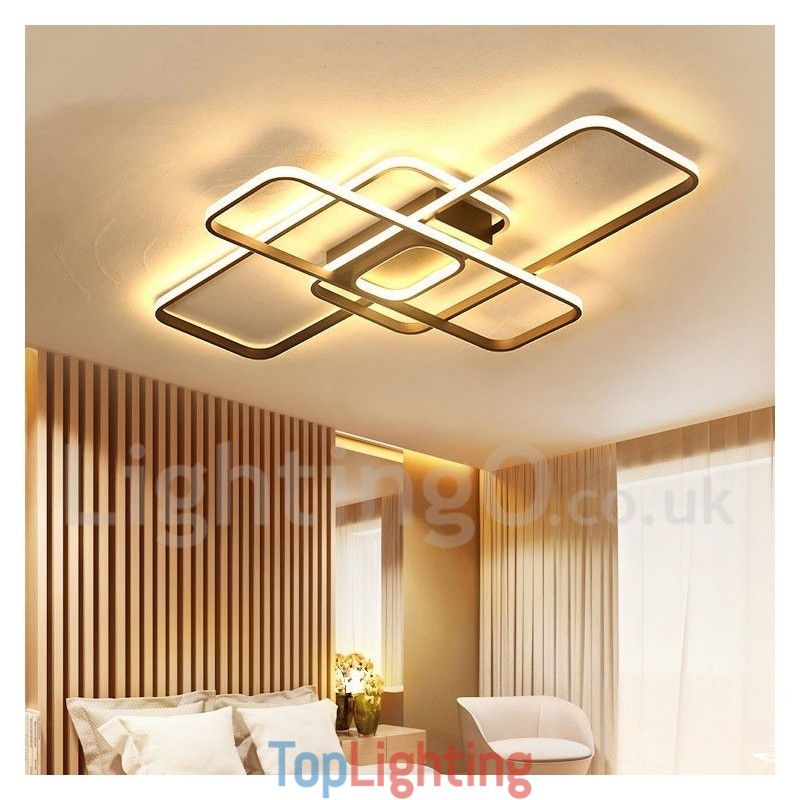Modern Comtemporary Alumilium Painting Ceiling Light Flush Mount Light with Remoter Dimmer Also Can Be Used As Wall Light