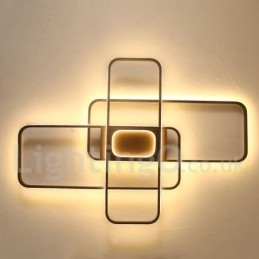Modern Comtemporary Alumilium Painting Ceiling Light Flush Mount Light with Remoter Dimmer Also Can Be Used As Wall Light