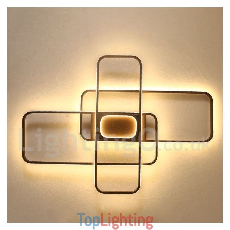 Modern Comtemporary Alumilium Painting Ceiling Light Flush Mount Light with Remoter Dimmer Also Can Be Used As Wall Light