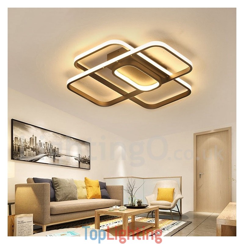 Modern Comtemporary Alumilium Painting Ceiling Light Flush Mount Light with Remoter Dimmer Also Can Be Used As Wall Light