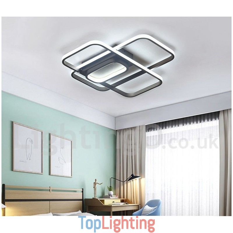 Modern Comtemporary Alumilium Painting Ceiling Light Flush Mount Light with Remoter Dimmer Also Can Be Used As Wall Light