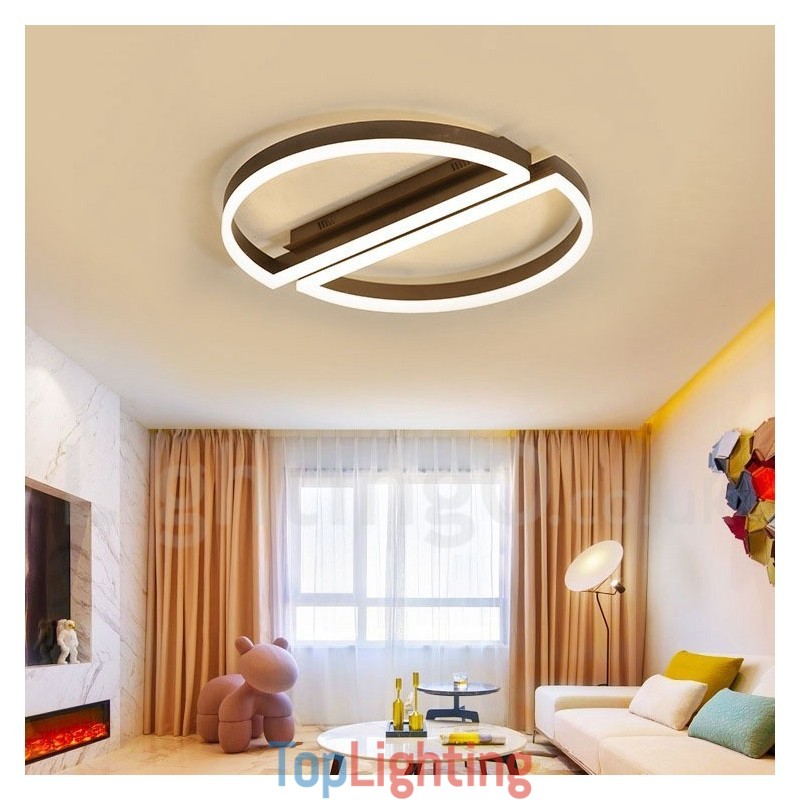 Round Modern Comtemporary Alumilium Ceiling Light Flush Mount Light with Remoter Dimmer Also Can Be Used As Wall Light