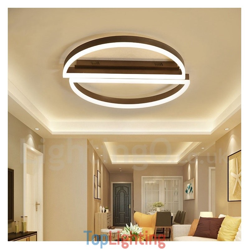 Round Modern Comtemporary Alumilium Ceiling Light Flush Mount Light with Remoter Dimmer Also Can Be Used As Wall Light