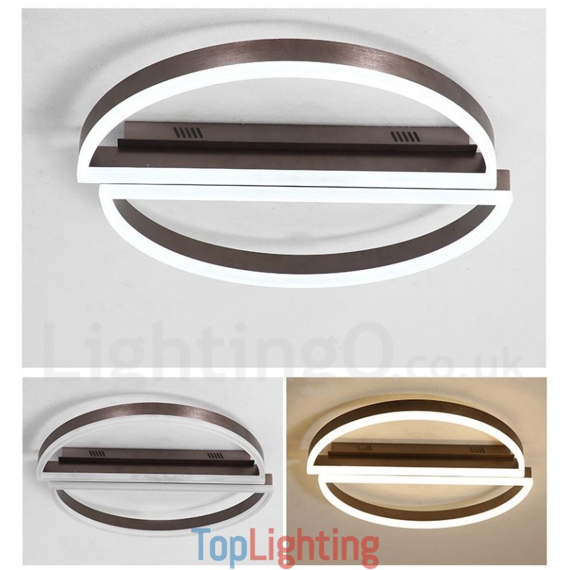 Round Modern Comtemporary Alumilium Ceiling Light Flush Mount Light with Remoter Dimmer Also Can Be Used As Wall Light