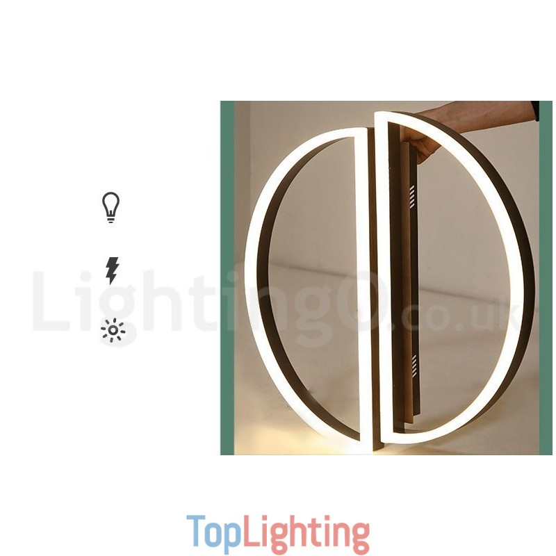 Round Modern Comtemporary Alumilium Ceiling Light Flush Mount Light with Remoter Dimmer Also Can Be Used As Wall Light