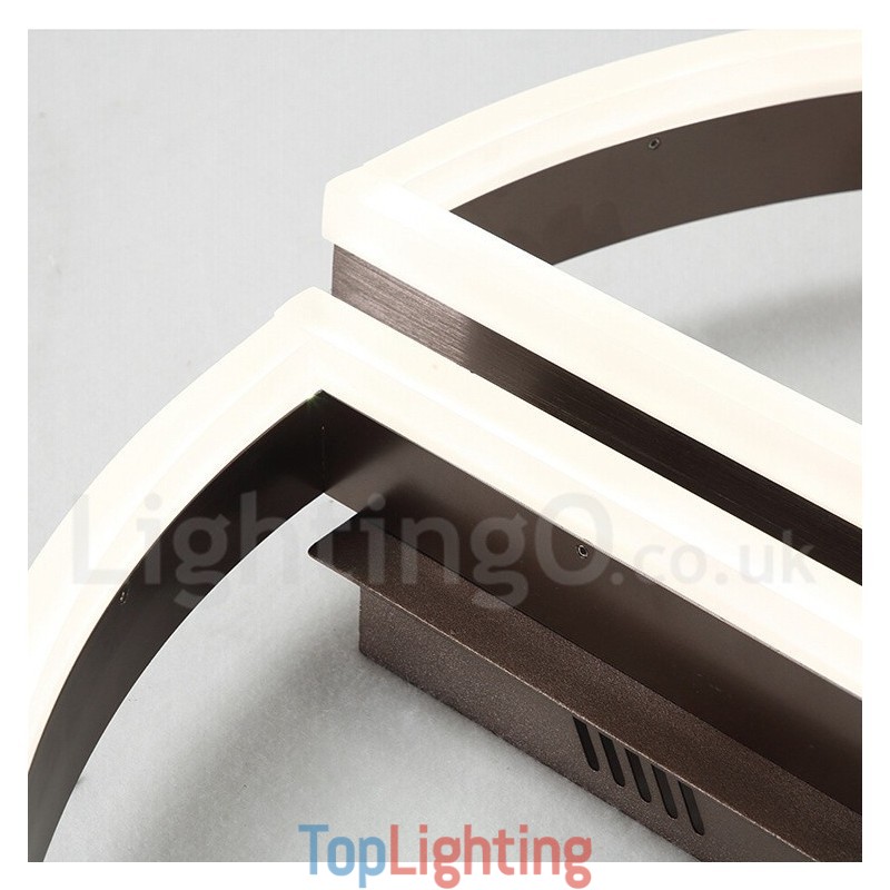 Round Modern Comtemporary Alumilium Ceiling Light Flush Mount Light with Remoter Dimmer Also Can Be Used As Wall Light