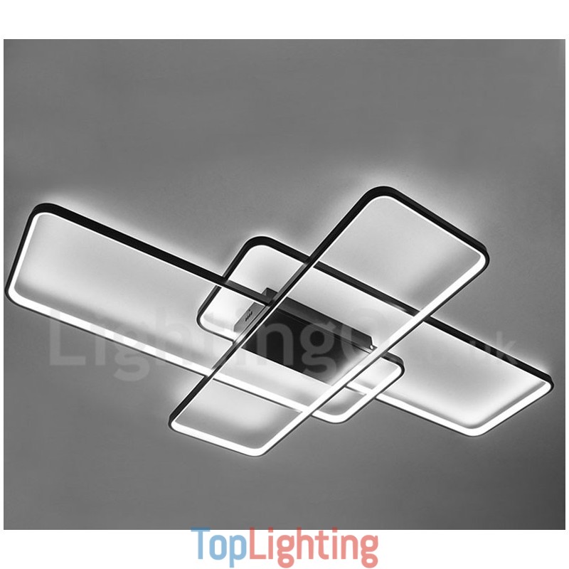 Modern Comtemporary Alumilium Painting Ceiling Light Flush Mount Wall Light with Remoter Dimmer for Living Room Bed Room Also Can Be Used As Wall Light