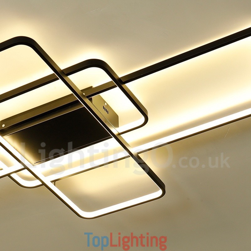 Modern Comtemporary Alumilium Painting Ceiling Light Flush Mount Wall Light with Remoter Dimmer for Living Room Bed Room Also Can Be Used As Wall Light