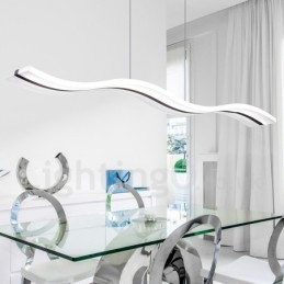 Dimmable Linear Pendant Light with Remote Control Modern Design
