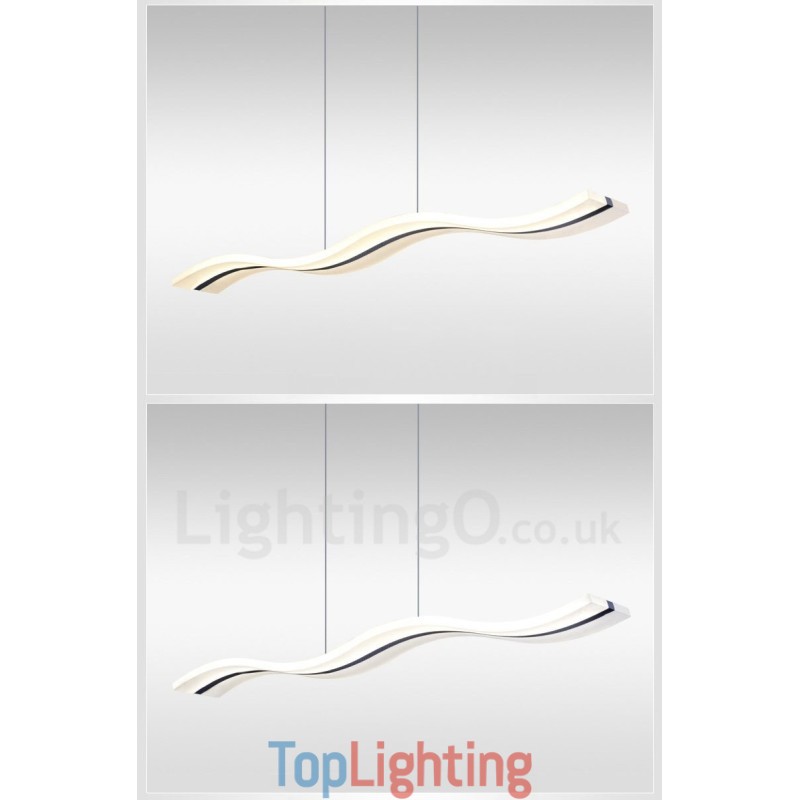 Dimmable Linear Pendant Light with Remote Control Modern Design