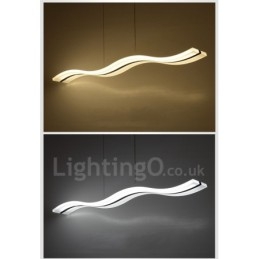 Dimmable Linear Pendant Light with Remote Control Modern Design