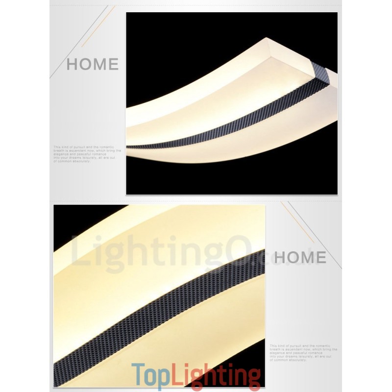 Dimmable Linear Pendant Light with Remote Control Modern Design