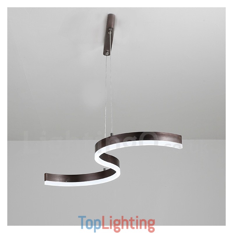 Dimmable Linear Pendant Light with Remote Control Modern Design
