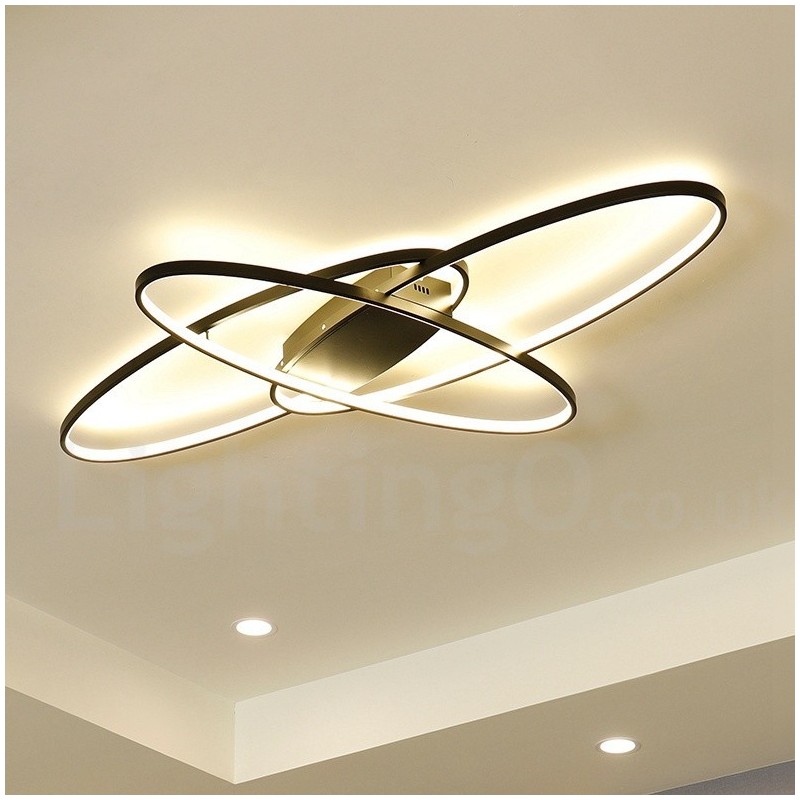 Dimmable Oval Modern Comtemporary Alumilium Ceiling Light Flush Mount Lamp for Living Room Bed Room Also Can Be Used As Wall Light