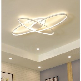 Dimmable Oval Modern Comtemporary Alumilium Ceiling Light Flush Mount Lamp for Living Room Bed Room Also Can Be Used As Wall Light