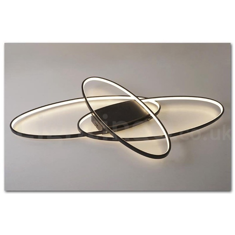 Dimmable Oval Modern Comtemporary Alumilium Ceiling Light Flush Mount Lamp for Living Room Bed Room Also Can Be Used As Wall Light