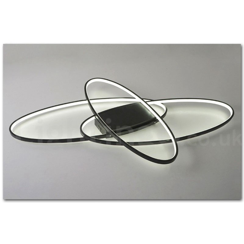 Dimmable Oval Modern Comtemporary Alumilium Ceiling Light Flush Mount Lamp for Living Room Bed Room Also Can Be Used As Wall Light