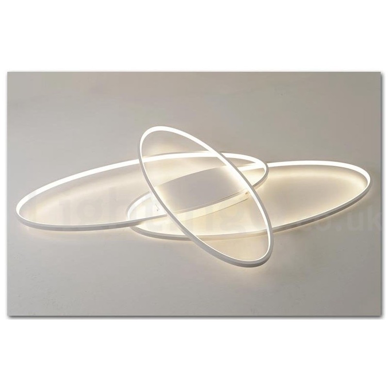 Dimmable Oval Modern Comtemporary Alumilium Ceiling Light Flush Mount Lamp for Living Room Bed Room Also Can Be Used As Wall Light