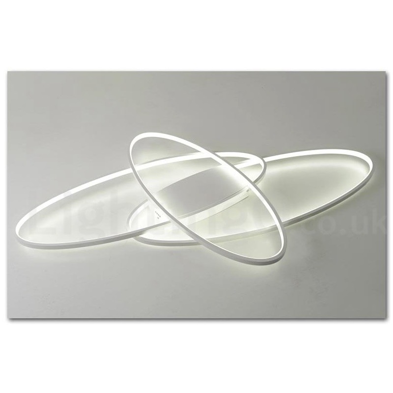 Dimmable Oval Modern Comtemporary Alumilium Ceiling Light Flush Mount Lamp for Living Room Bed Room Also Can Be Used As Wall Light