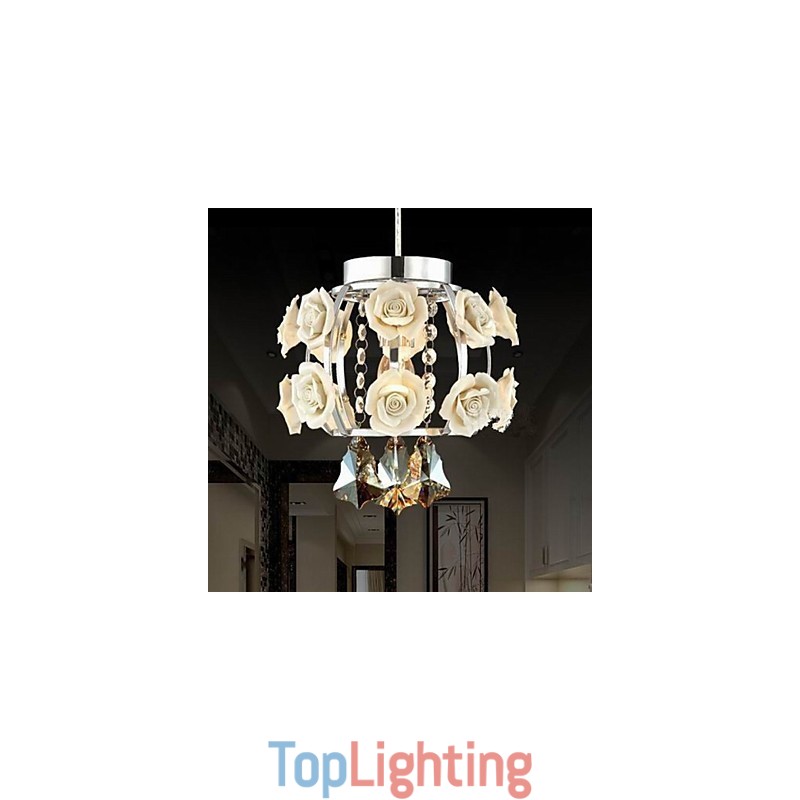 Chandelier Crystal Modern Contemporary Lantern Metal 1 Light