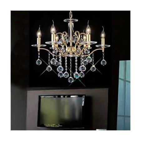 Traditional Classic Crystal Gold Metal Chandelier Traditional Classic Crystal Gold Metal Chandelier