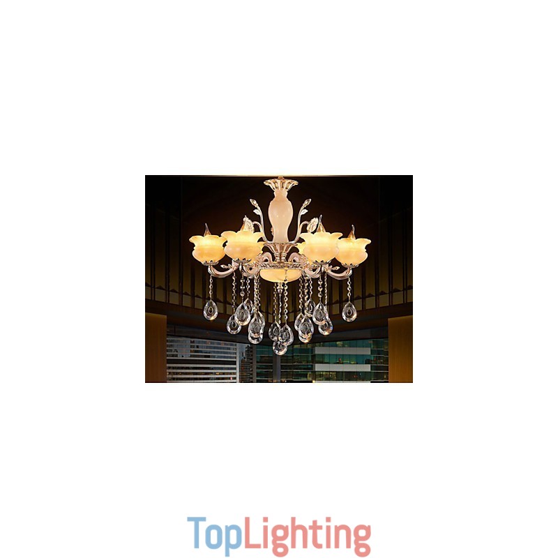Jade Crystal Pendant lamp Candle Style Chandelier