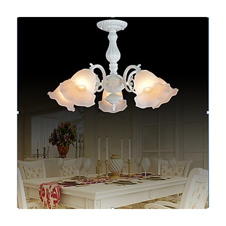 Flush Mount Five Lights White European Retro Classic Flush Mount Five Lights White European Retro Classic