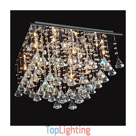 Traditional Classic Crystal Chrome Metal Chandelier