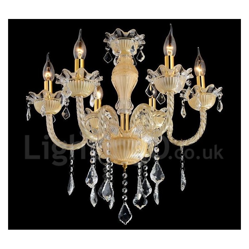 Crystal Luxurious Modern Contemporary Pendant Candle Chandelier
