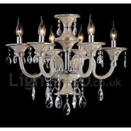 Crystal Luxurious Modern Contemporary Pendant Candle Chandelier