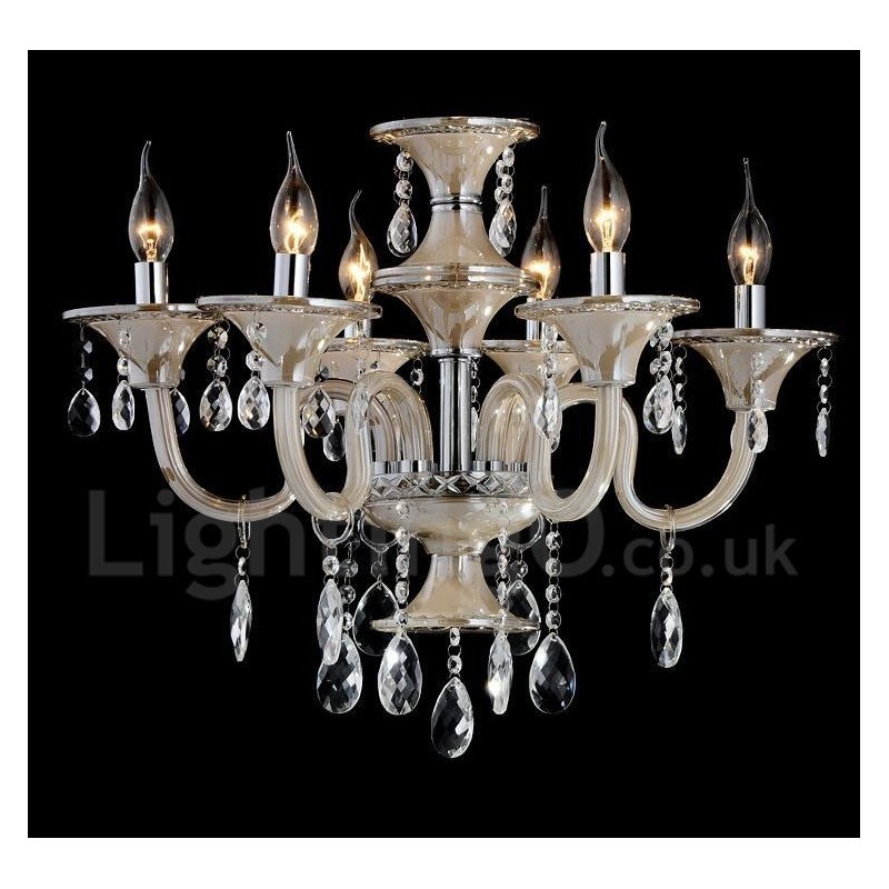 Crystal Luxurious Modern Contemporary Pendant Candle Chandelier