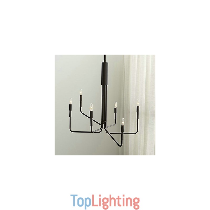 Country Painting Metal Chandelier