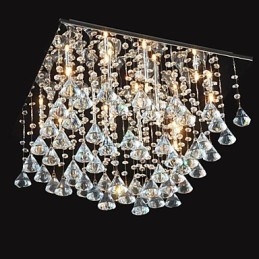 Traditional Classic Crystal Chrome Metal Chandelier