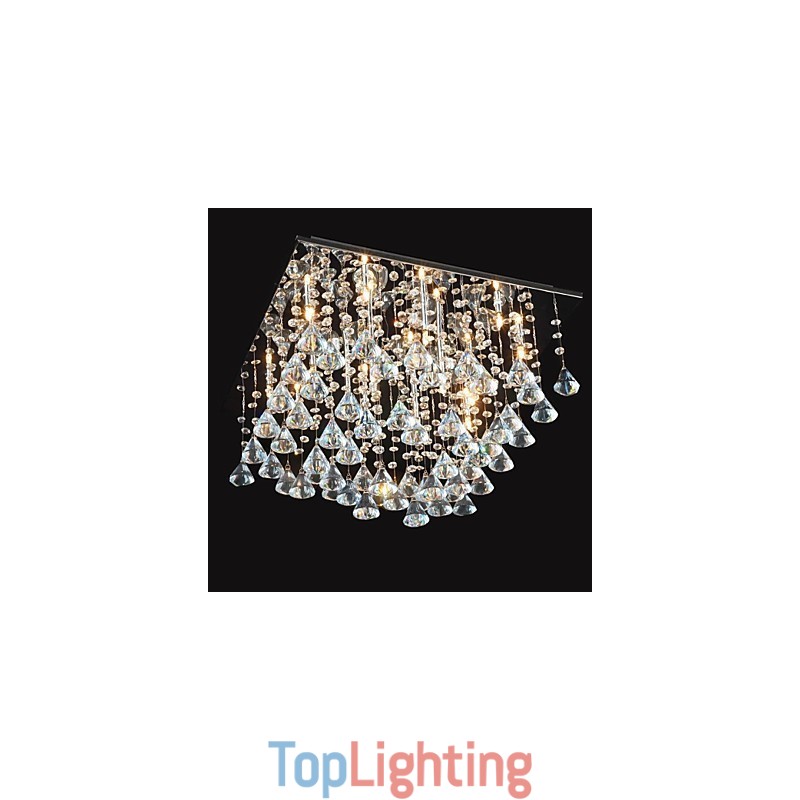 Traditional Classic Crystal Chrome Metal Chandelier