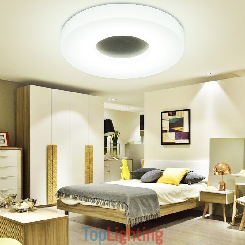 Dimmable Ultra thin Round Wood Ceiling Light with Acrylic Shade Ceiling Lamp Nordic Style