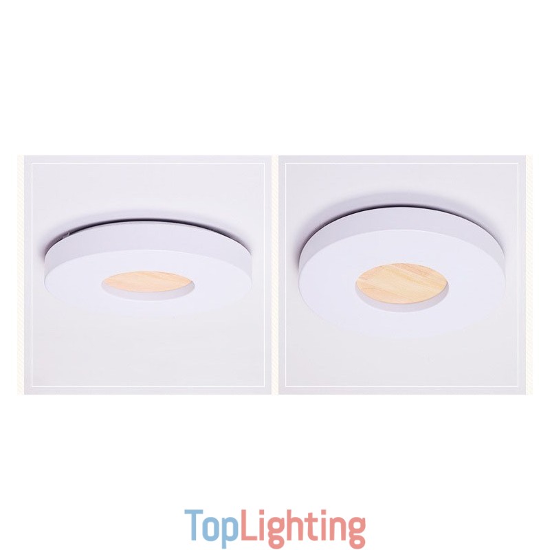 Dimmable Ultra thin Round Wood Ceiling Light with Acrylic Shade Ceiling Lamp Nordic Style