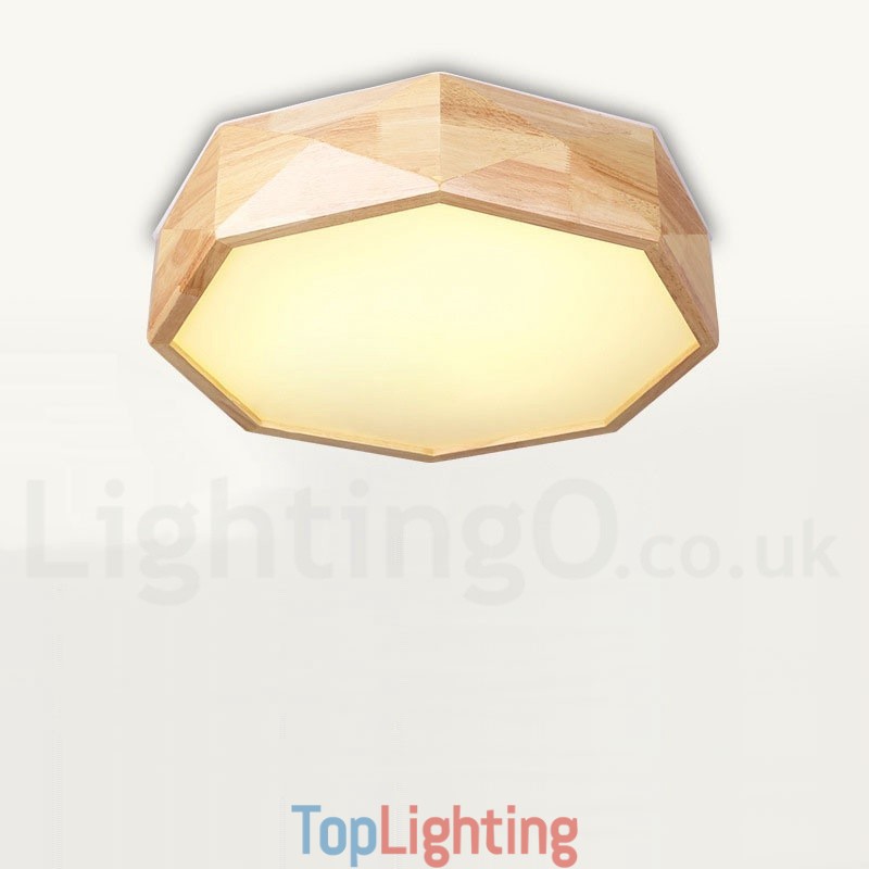 Dimmable Wood Ceiling Light with Acrylic Shade Ceiling Lamp Nordic Style