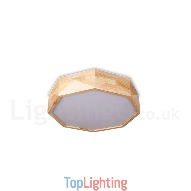 Dimmable Wood Ceiling Light with Acrylic Shade Ceiling Lamp Nordic Style