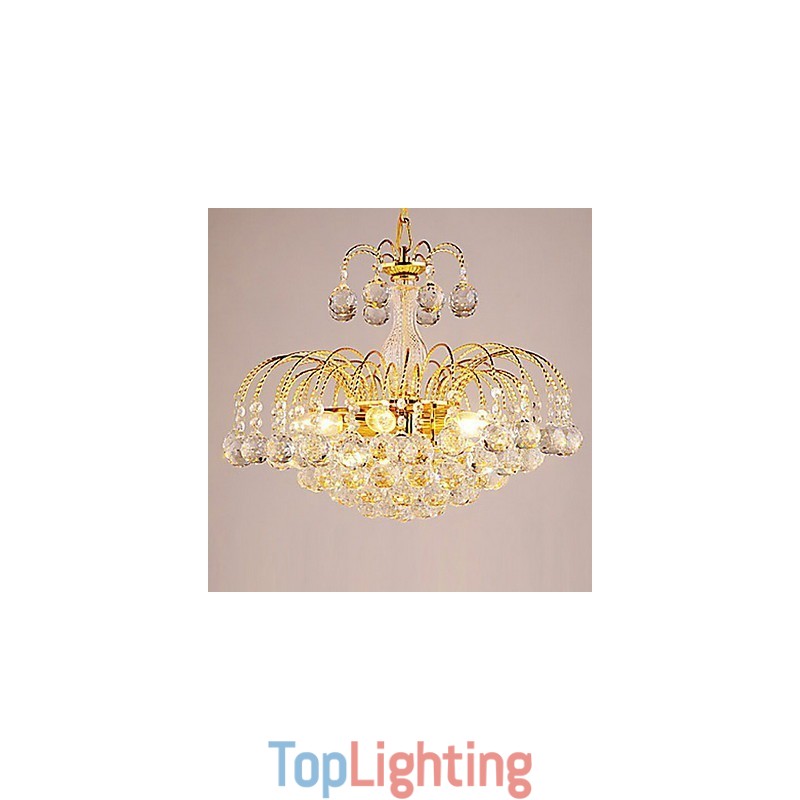 European Style Luxury 3 Light Chandelier With Crystal Balls