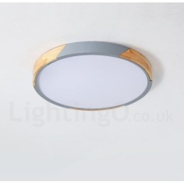 Dimmable Macaron Multi Colours Wood Ultra thin Ceiling Light with Acrylic Shade Ceiling Lamp Nordic Style