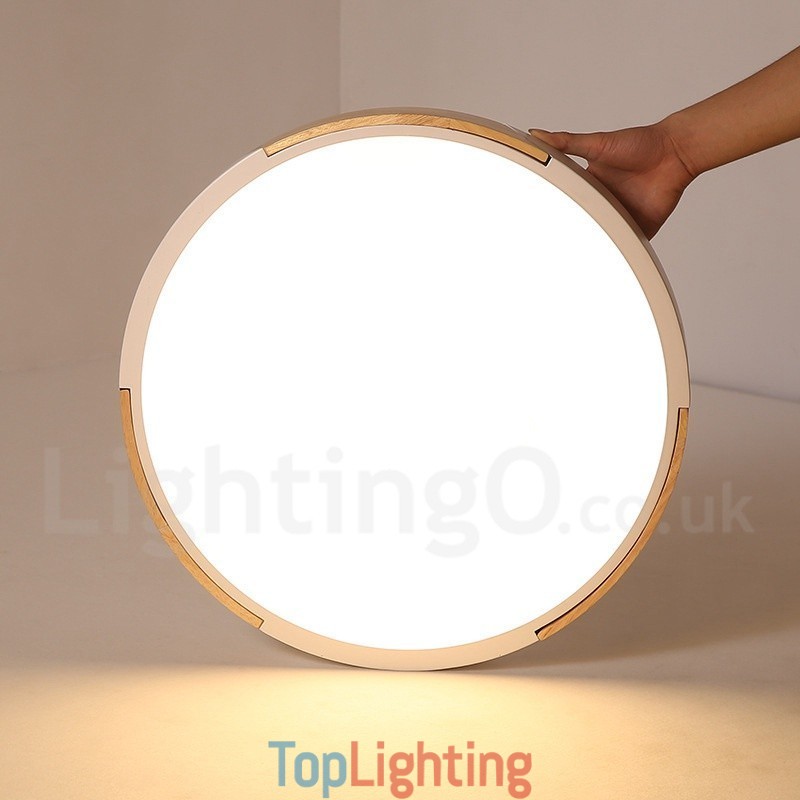 Dimmable Macaron Multi Colours Wood Ultra thin Ceiling Light with Acrylic Shade Ceiling Lamp Nordic Style