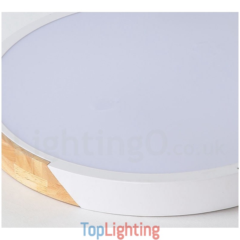 Dimmable Macaron Multi Colours Wood Ultra thin Ceiling Light with Acrylic Shade Ceiling Lamp Nordic Style