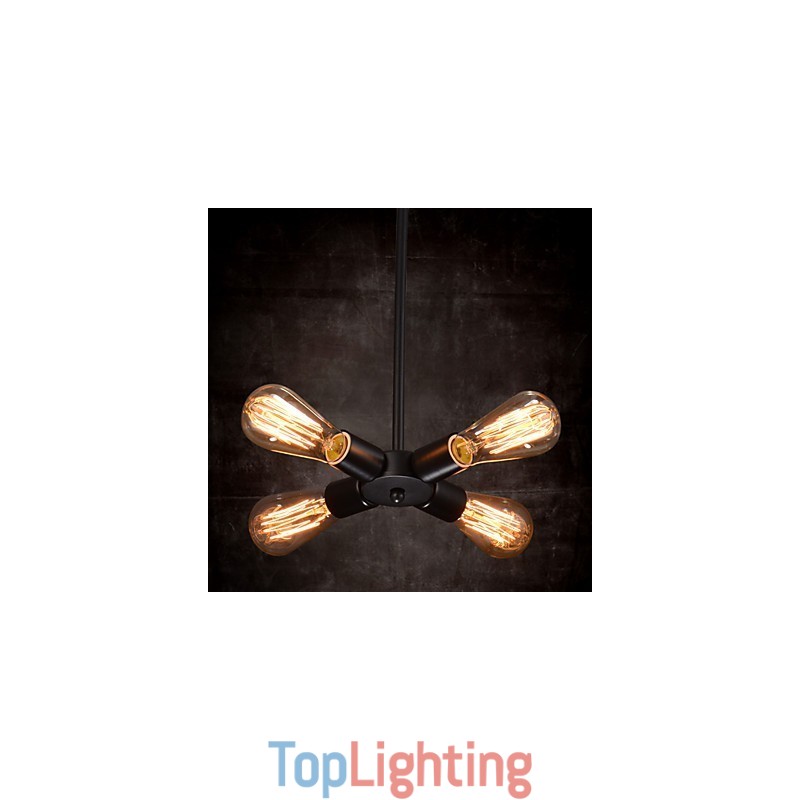 Pendant Light 4 Lights Country Style Wrought Iron