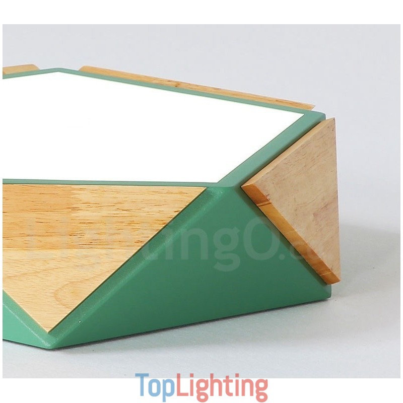 Dimmable Macaron Multi Colours Wood Ceiling Light with Acrylic Shade Ceiling Lamp Nordic Style