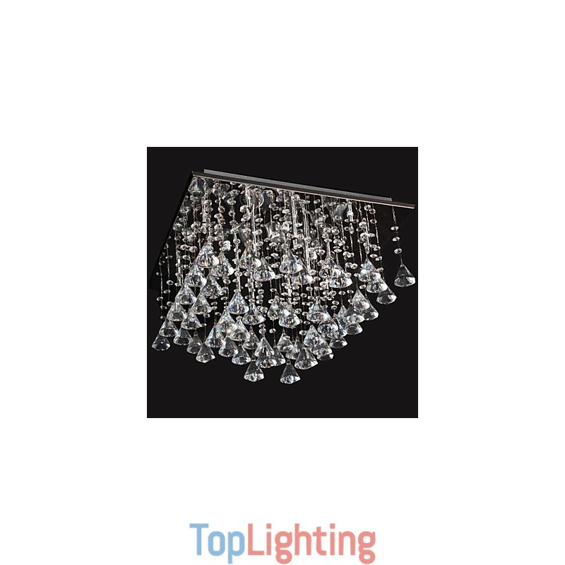 Traditional Classic Crystal Chrome Metal Chandelier