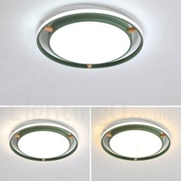 Dimmable Macaron Ultra thin Multi Colours Wood Round Ceiling Light with Acrylic Shade Ceiling Lamp Nordic Style